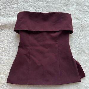Aritzia Babaton Burgundy Element Top